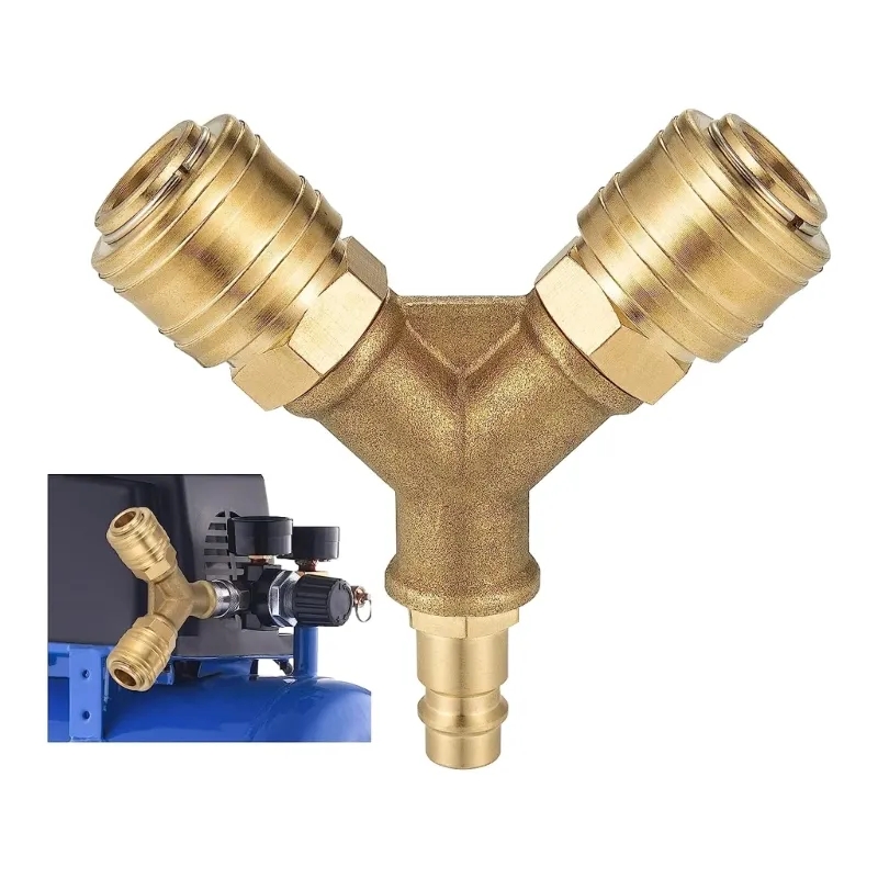 Compression Fitting Brass - Upgraded Compressed Air Distributor 2-Way with