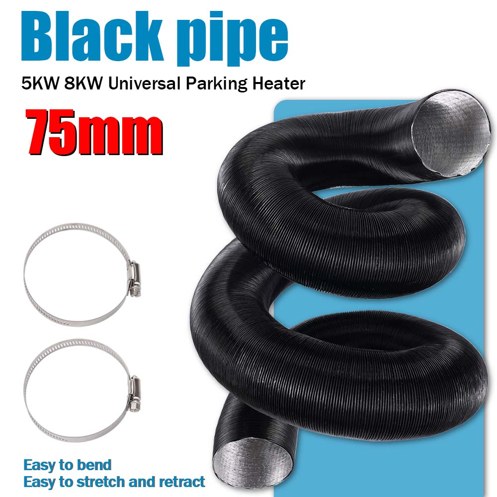 Flexible Hose Braided - 75mm Air Diesel Parking Heater Duct