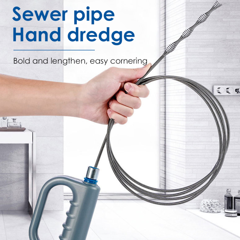 Drain Snake Flexible - 10M Drain Unblocker Flexible Rod Auger