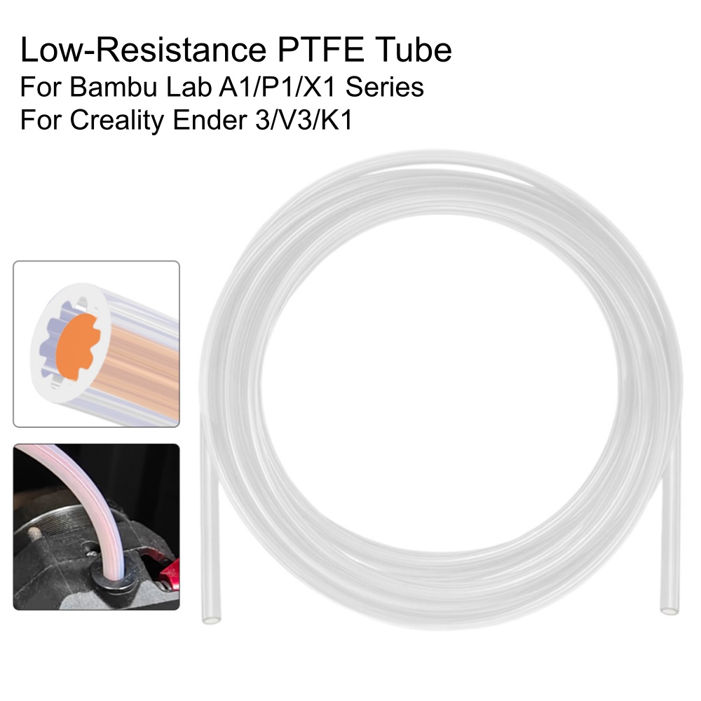 Ptfe Tape Thread - Star-Shape PTFE Tube Filament Pipe White/Translucent