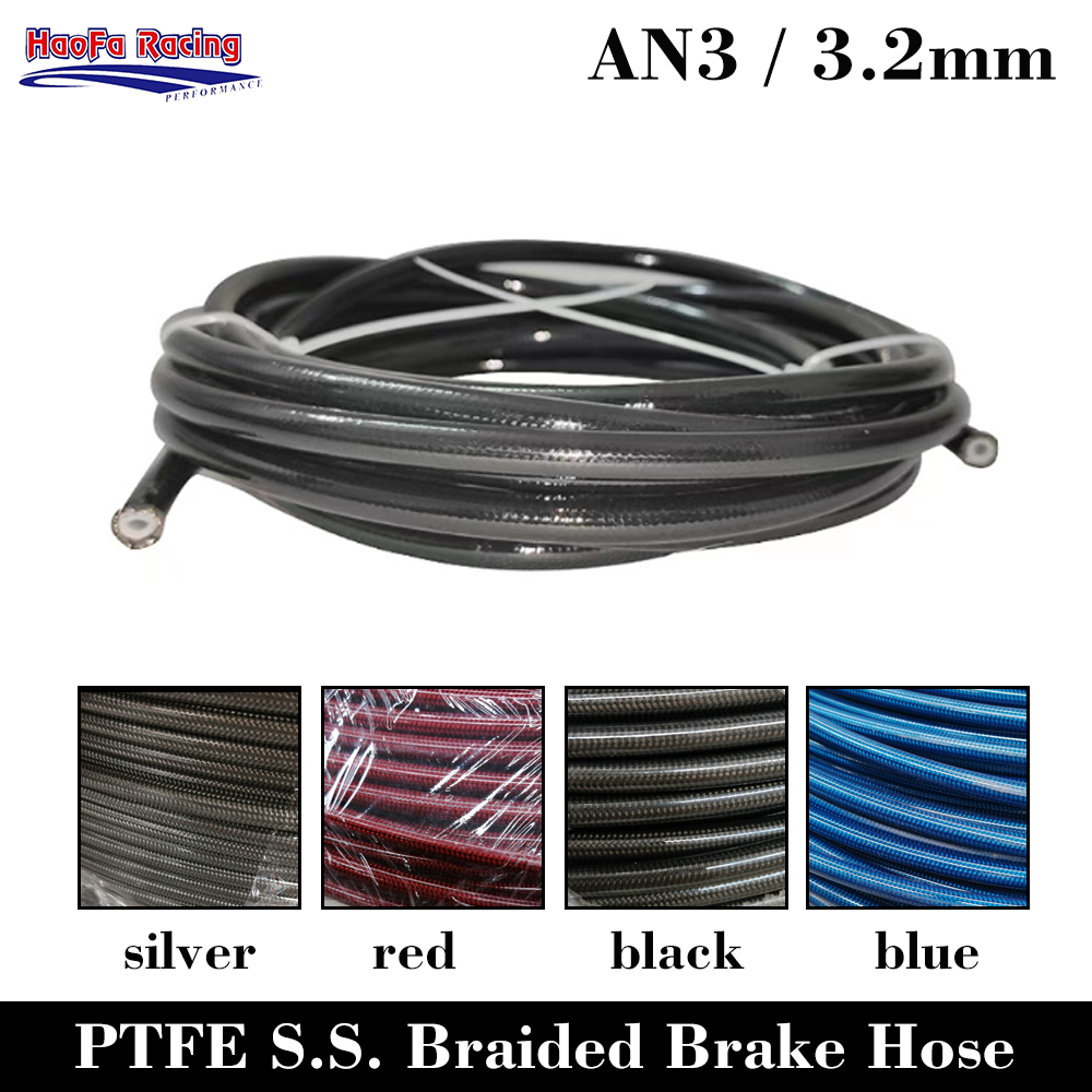 Flexible Hose Braided - AN3 Motorcycle PTFE Brake Lines Pipe