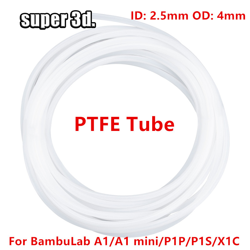 Ptfe Tape Thread - 1/2/50M Bambu Lab PTFE Tube ID
