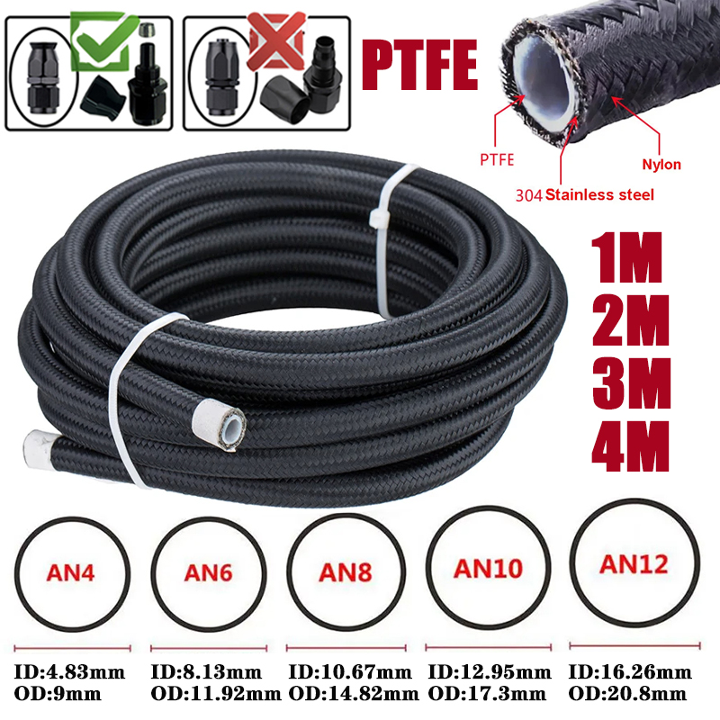 Ptfe Tape Thread - 1M/2M/3M/4M 3AN 4AN 6AN 8AN 10AN