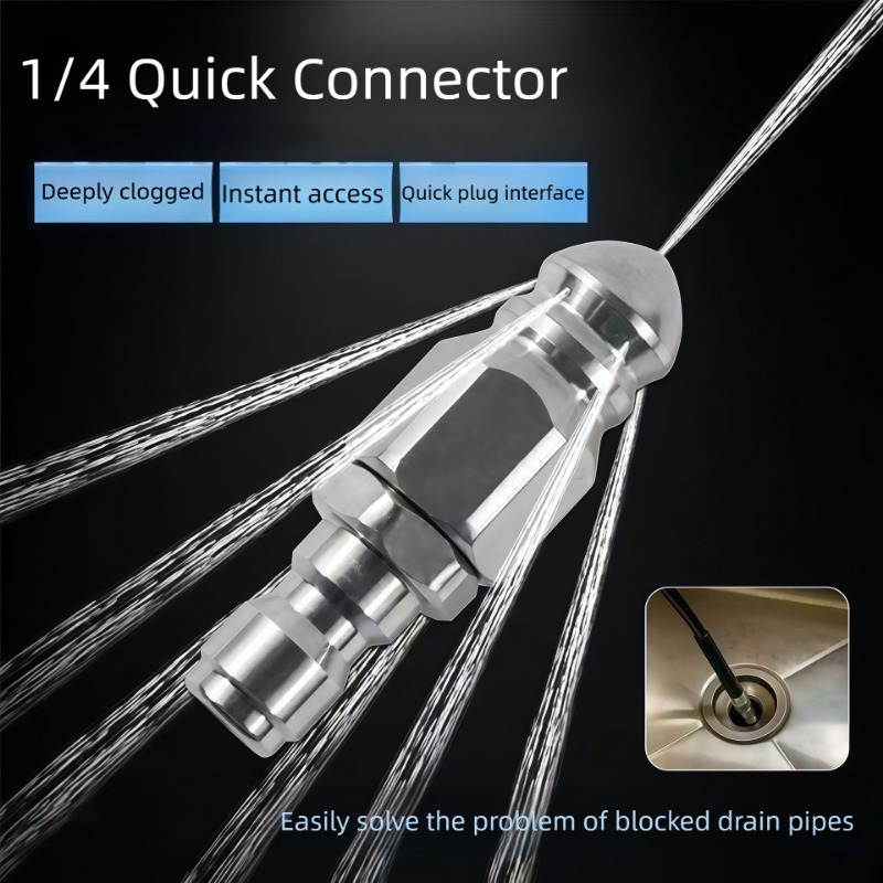 Drain Pipe Clip - Water Jet High Pressure Sprayer Nozzle