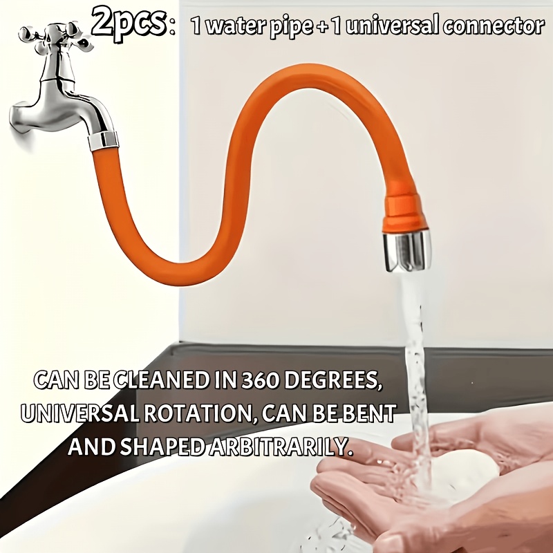 Flexible Hose Braided - 2-in-1 Foldable Faucet Extender with Aerator