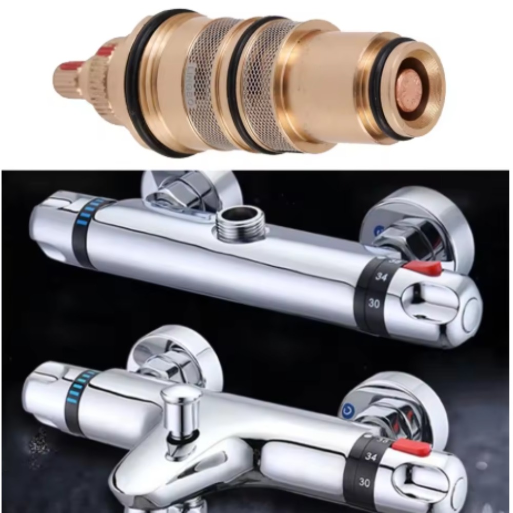 Shower Valve Cartridge - Brass Shower Thermostatic Cartridge Replacement Kit