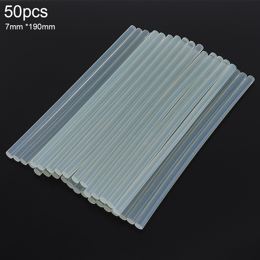 Silicone Tap Washer - 50pcs/set 7mmx190mm Hot Glue Stick Transparent