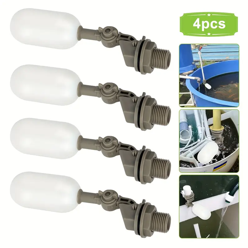 Float Ball Valve - 4Pcs Farm Cattle Plastic Water Float