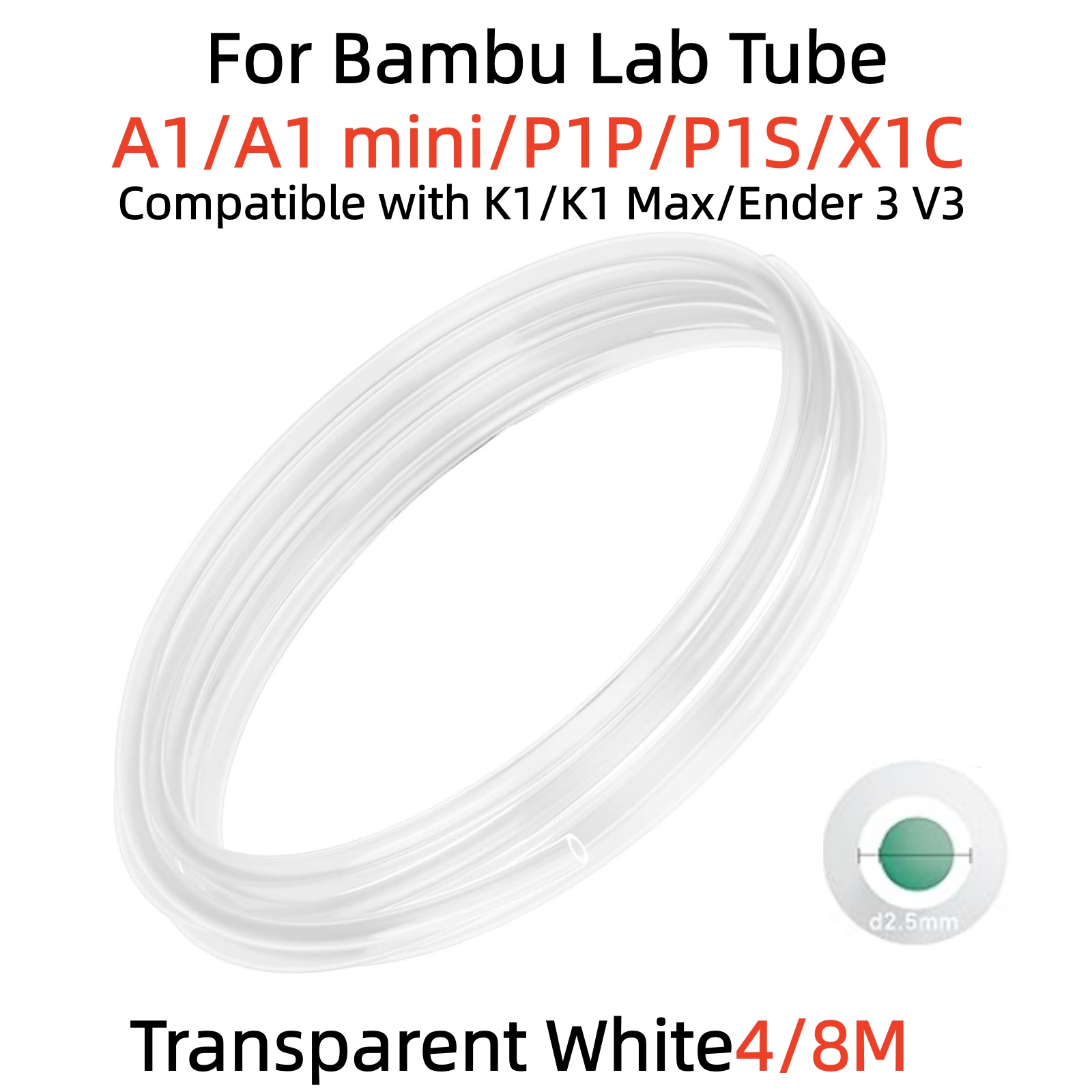 Ptfe Tape Thread - For Bambu Lab Ptfe Tube P1P