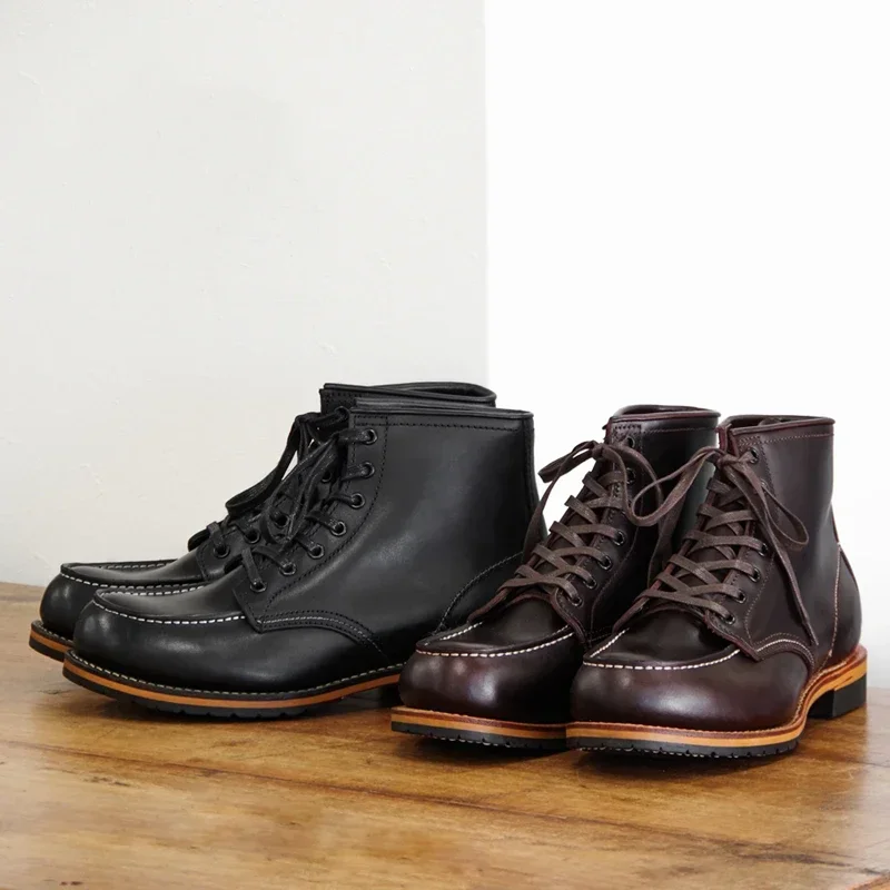Pipe Bending Spring - Goodyear-Handmade Toe Layer Cowhide Square Toe