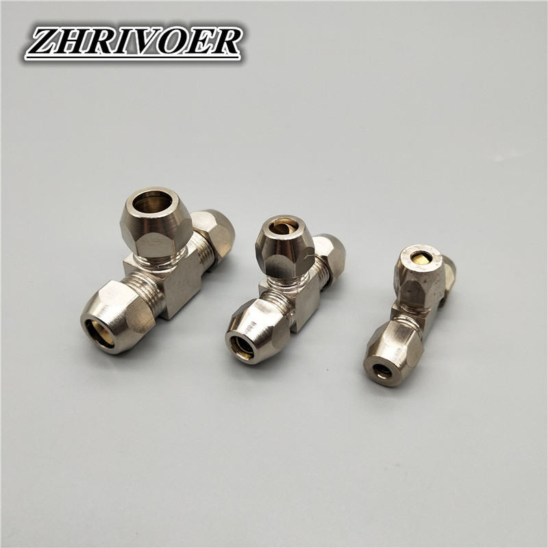 Compression Fitting Brass - 1Pcs Pneumatic Fittings Brass T Type