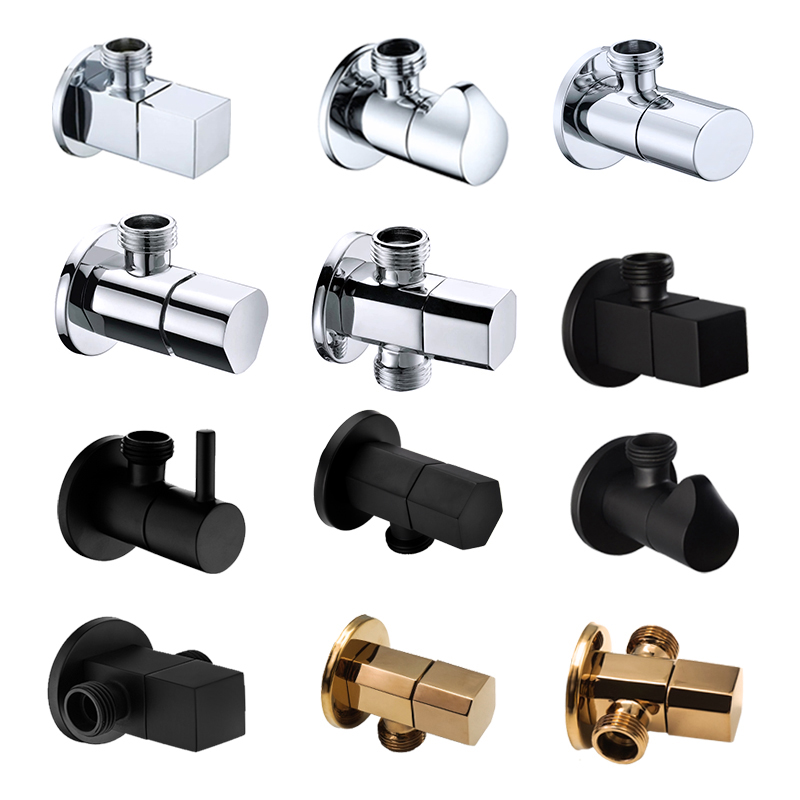 Toilet Fill Valve - Brass Angle Valve Chrome Black Rose