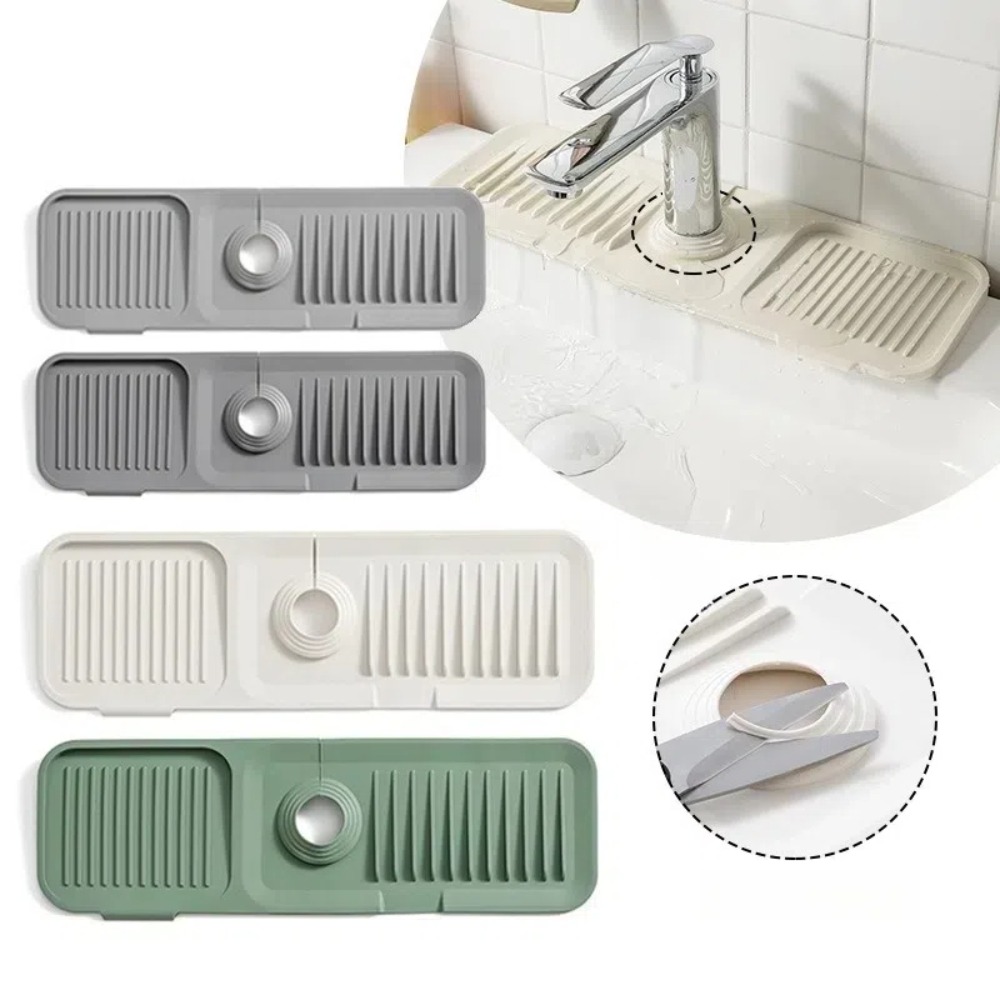 Silicone Tap Washer - Portable Silicone Faucet Mat 37cm/45cm Thicken