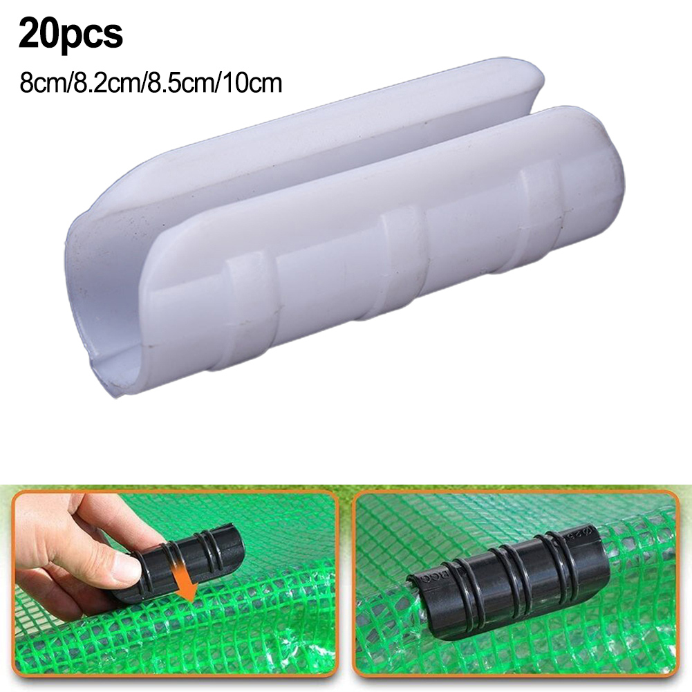 Plastic Pipe Clip - 20Pc Greenhouse Frame Film Buckle Clip