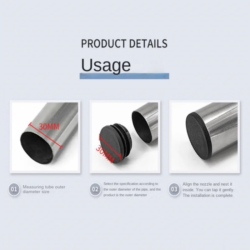 8 PCS Black Round Plastic Blan - Plastic Pipe Clip recension och pris