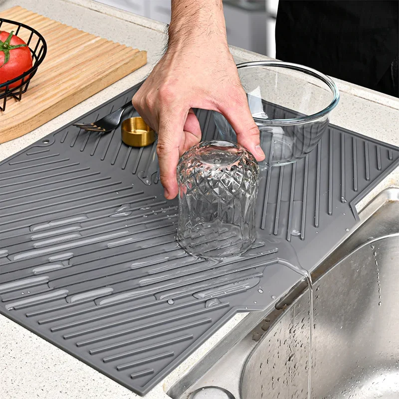 Silicone Dish Draining Mat, Po - Silicone Tap Washer recension och pris