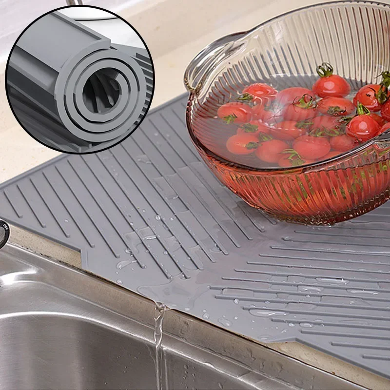 Silicone Dish Draining Mat, Po - Silicone Tap Washer recension och pris