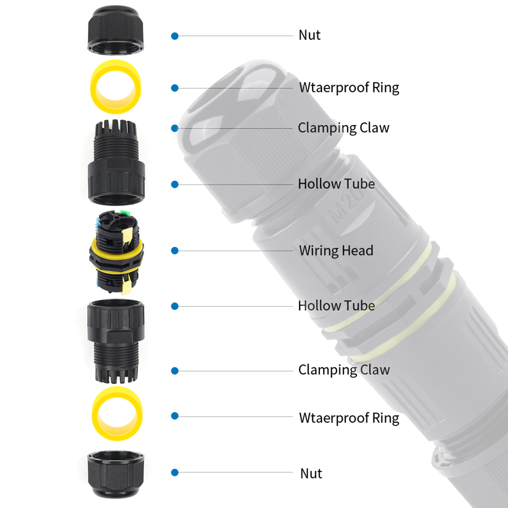 1PCS IP68 M20 Adapter Wire Con - Push Fit Connector recension och pris