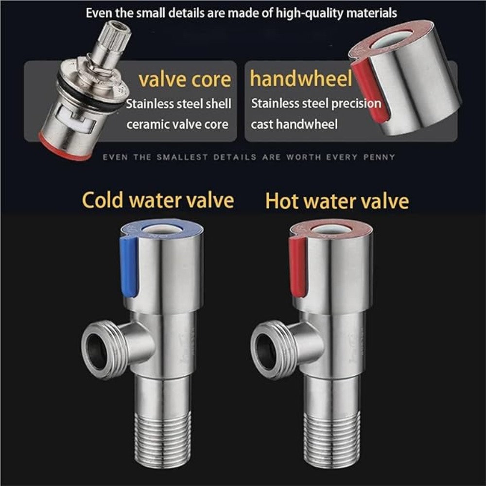 Stainless Steel Hot Cold Inlet - Toilet Fill Valve recension och pris
