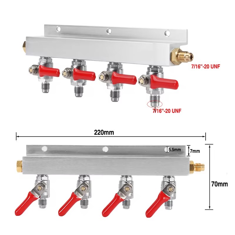 IMAICTUU 4 Way Gas Manifold Co - Push Fit Connector recension och pris