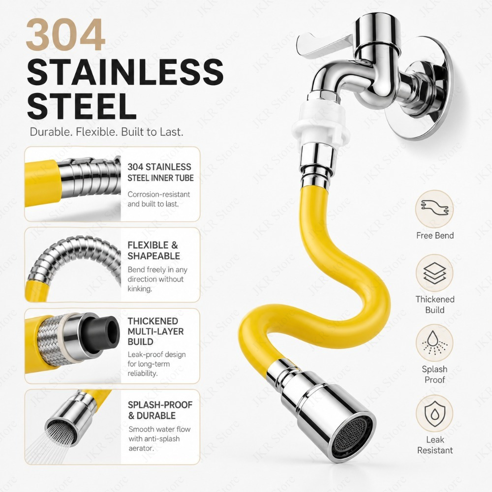 Adjustable Stainless Steel Fau - Flexible Hose Braided recension och pris