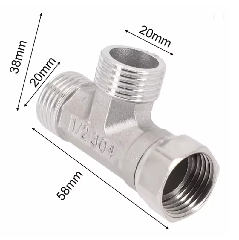 Stainless Steel T Adapter G1/  - Shower Valve Cartridge recension och pris