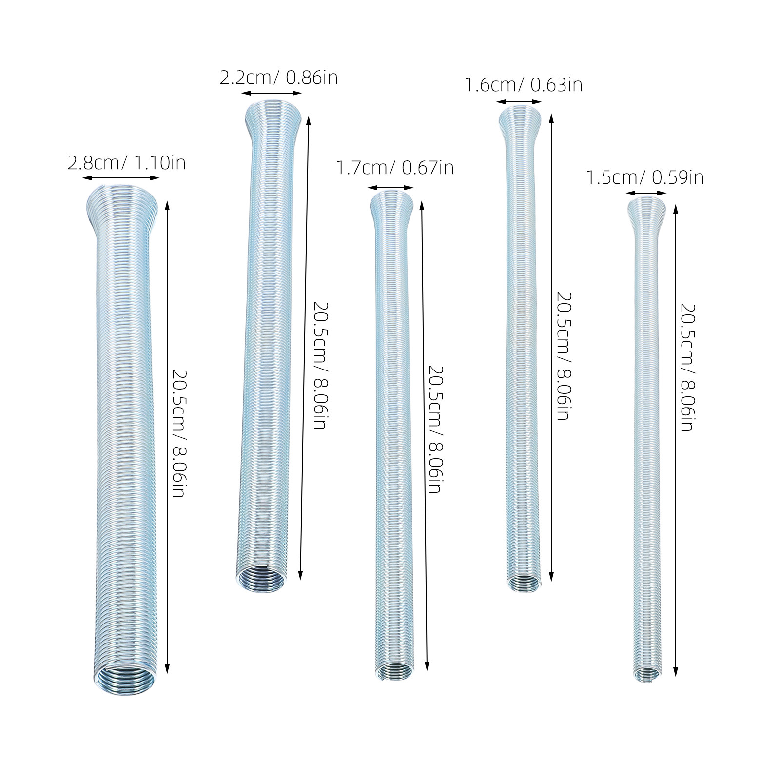 5Pcs Spring Tubing Bender Kit  - Pipe Bending Spring recension och pris