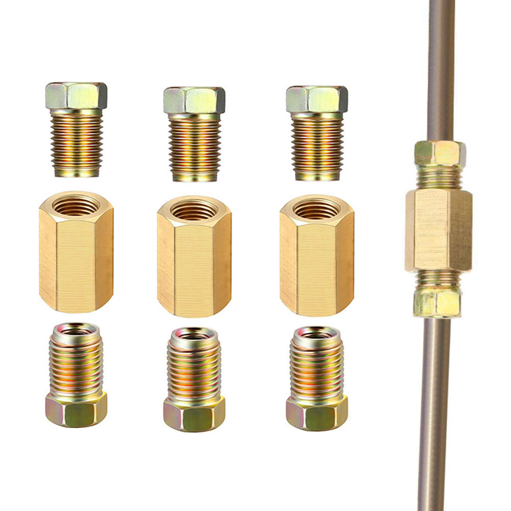 12pcs 3/16 (3/8-24 Inverted) B - Compression Fitting Brass recension och pris