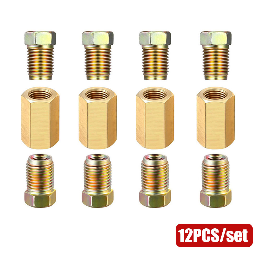 12pcs 3/16 (3/8-24 Inverted) B - Compression Fitting Brass recension och pris