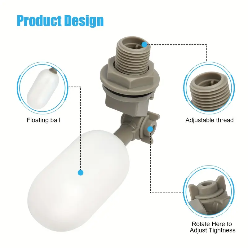 4Pcs Farm Cattle Plastic Water - Float Ball Valve recension och pris