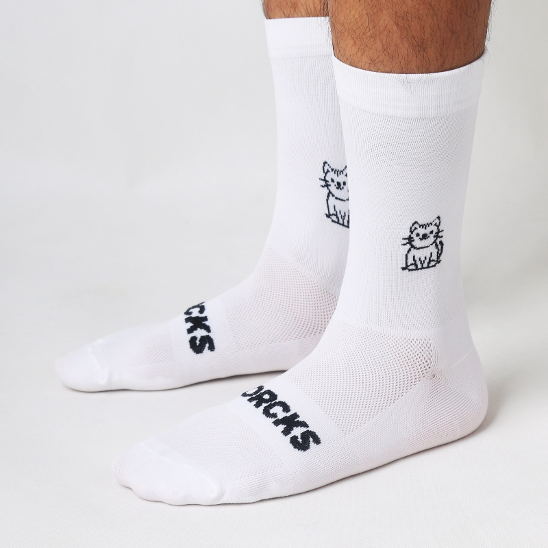Cat Pattern Cycling Socks Spri - Pipe Bending Spring recension och pris