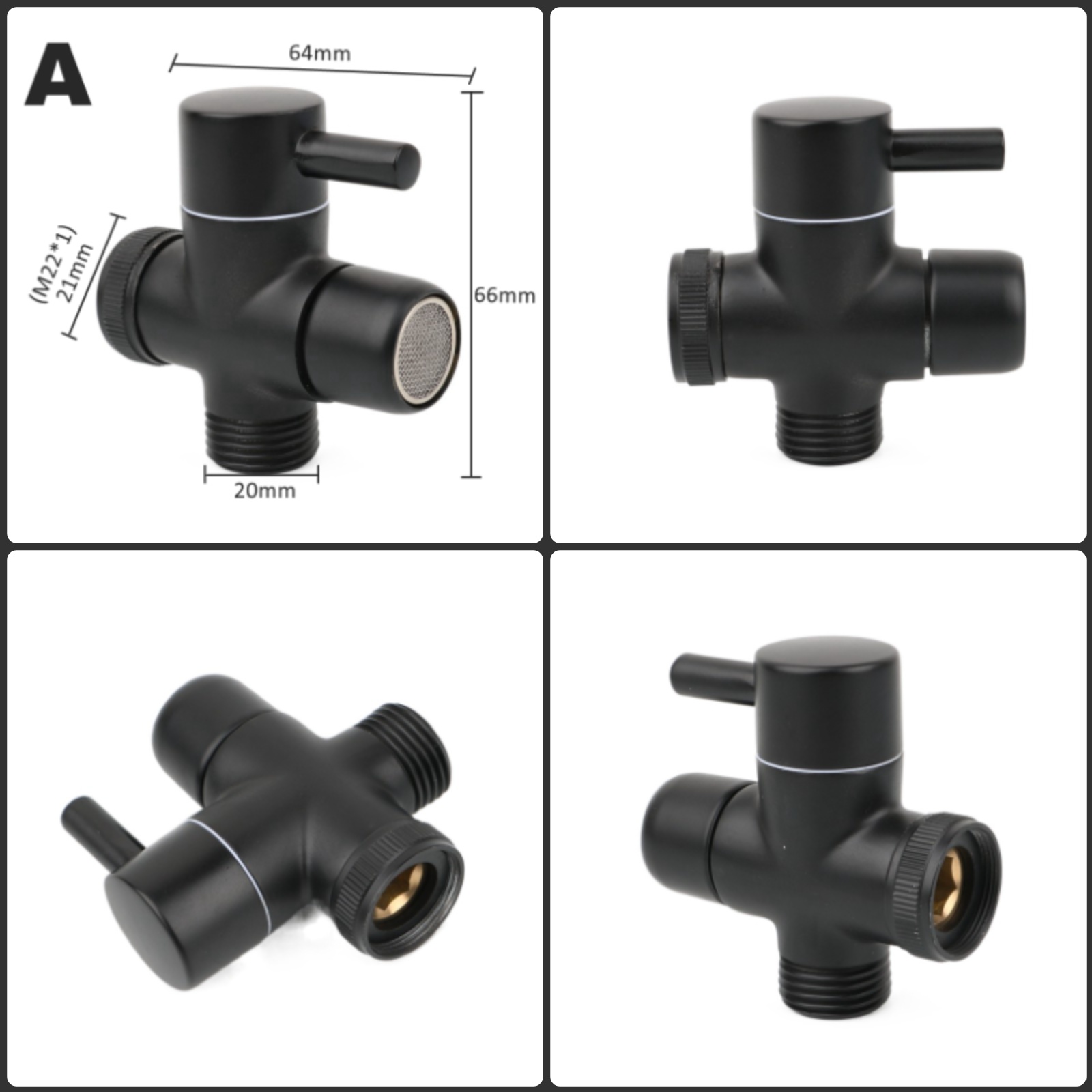 Black Brass Shower Arm Adapter - Shower Valve Cartridge recension och pris
