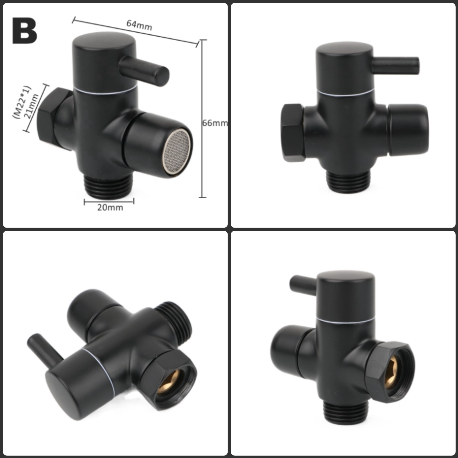 Black Brass Shower Arm Adapter - Shower Valve Cartridge recension och pris