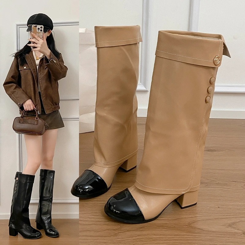 2025 Fall/Winter New Round Toe - Pipe Bending Spring recension och pris